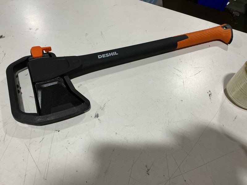 Condition photo showing Good Condition for x17 wood splitting axe, 24” camping outdoor hatchet for wood splitting and kindling, forged carbon steel heat treated hand maul tool, nylon hollow handle shock reduction handle