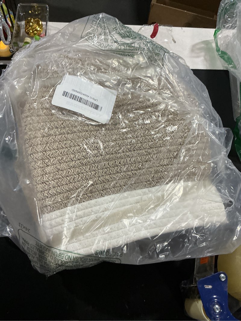 Condition photo showing Good Condition for OIAHOMY 4 Pack Storage Baskets for Organizing, Basket for Shelves with Handle, Woven Baskets for Sto