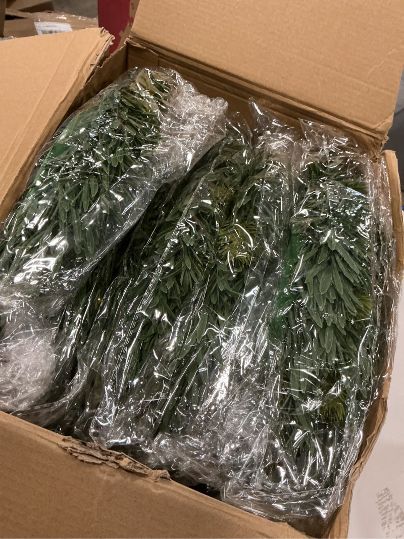 Condition photo showing Good Condition for Zeyune 8 Pcs Christmas DIY Green Wreath 14 Inch Artificial Christmas Wreaths Faux Plain Wreaths for Decorating Front Door Window Room Farmhouse Xmas Party Indoor Outdoor (Elegant Style)