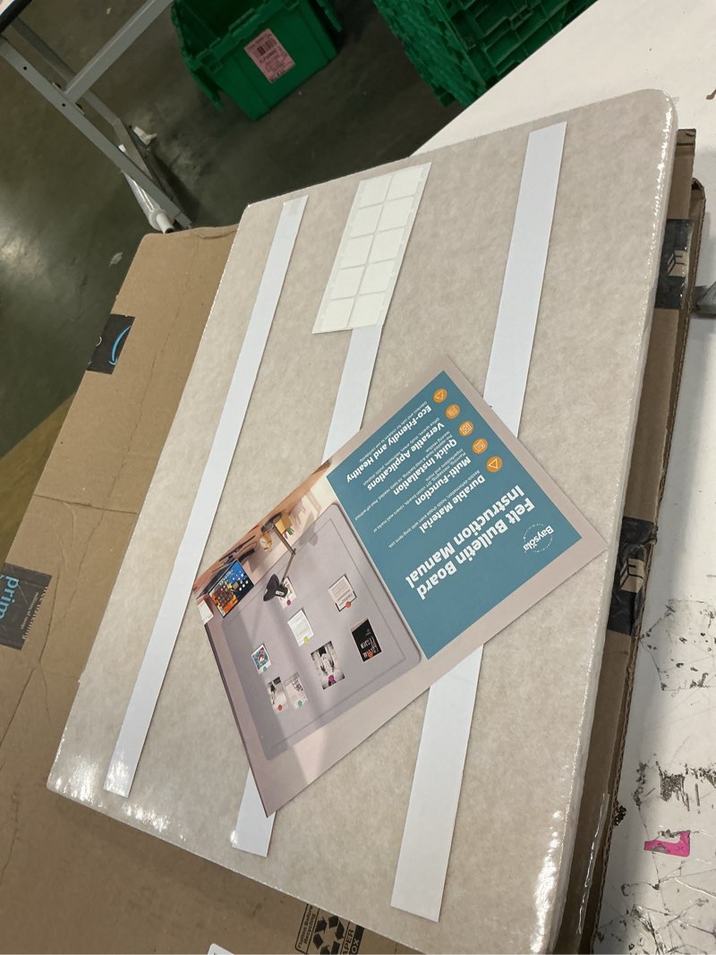 Condition photo showing New/Like New for Large Felt Bulletin Board for Wall, 36"x24" Frameless Picture Board, Soft Felt Cork Board for Office, Home Planning & Office Wall Decor, Easy Install Pin Board 36" x 24" Beige