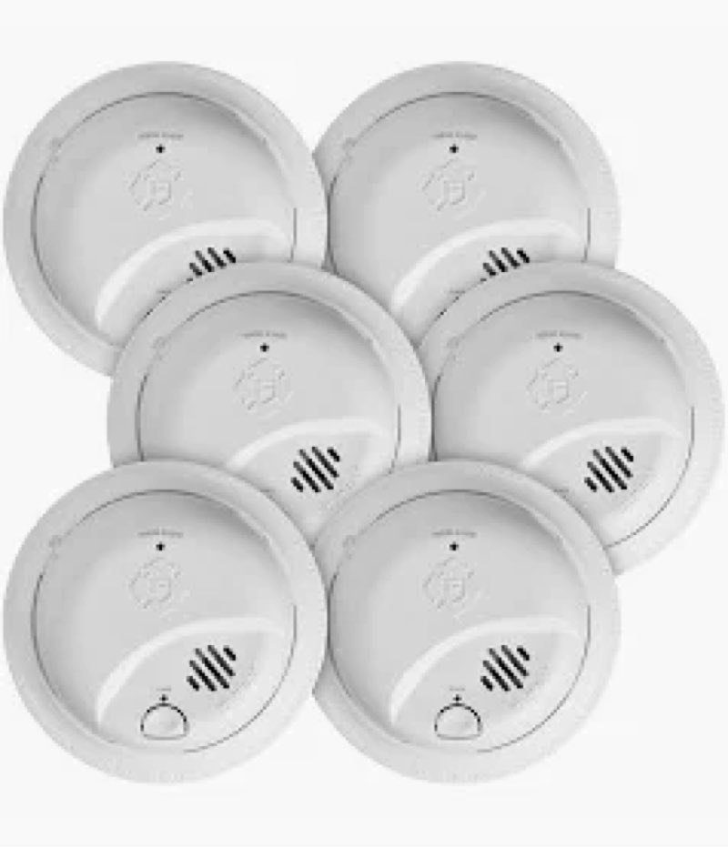 First Alert SMICO100 Battery-Operated Combination Smoke & Carbon Monoxide Alarm -Pack 6