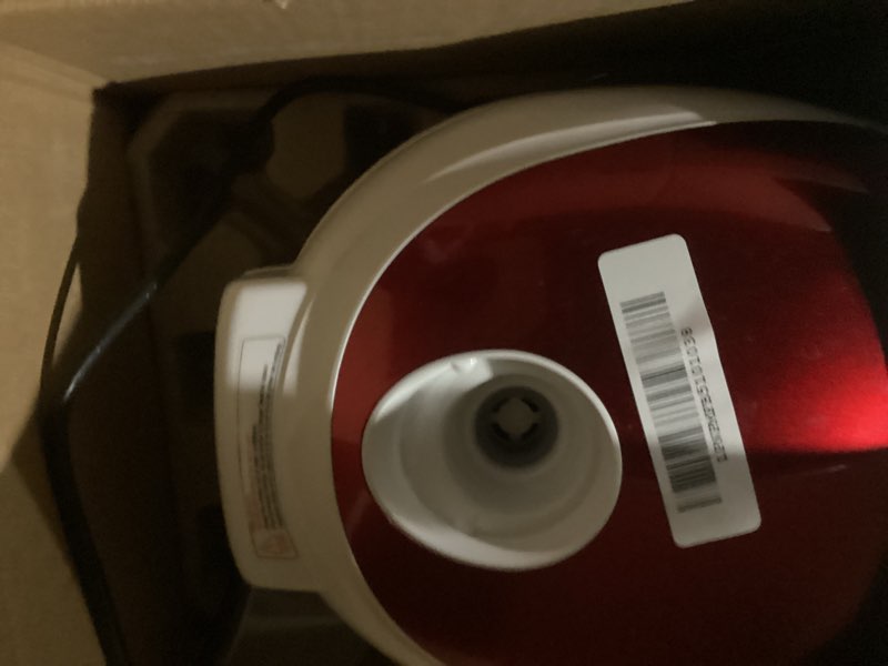 Condition photo showing New/Like New for cuckoo micom rice cooker 6 cup uncooked / 12 cup cooked, fuzzy logic rice maker with delay timer & keep warm setting, versatile food steamer for cooking, non-stick inner pot, red (cr-0655f)