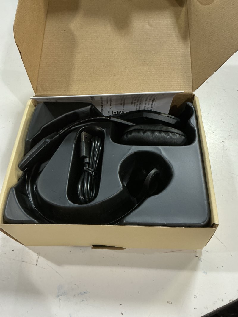 Condition photo showing New/Like New for trucker bluetooth headset, wireless headset with mic, bluetooth headsets with dual noise cancelling microphone & mute button, 55hrs working time pc headsets for cell phones, computer, truck driver black