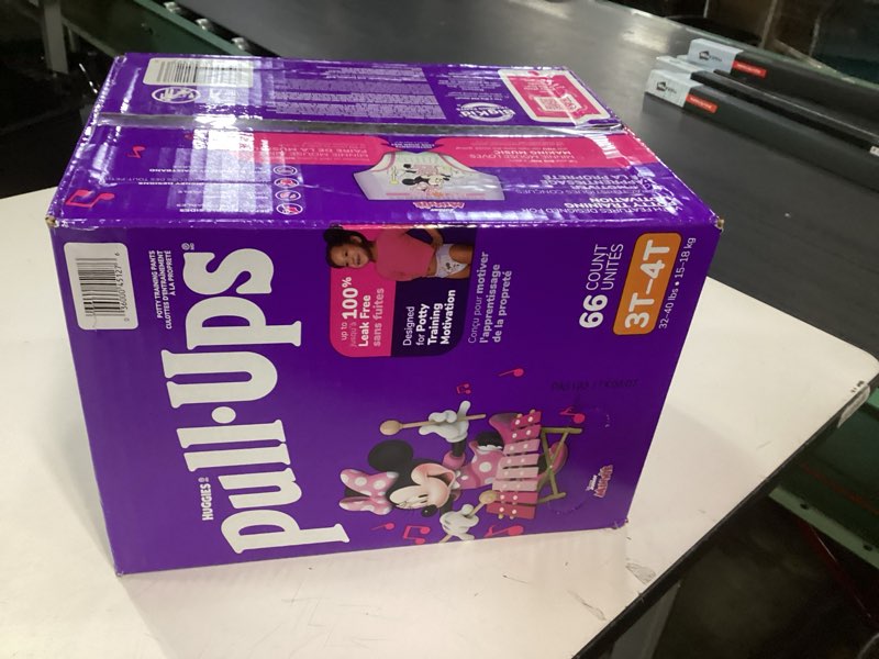 Condition photo showing New/Like New for Pull-Ups Girls' Potty Training Pants, Size 3T-4T Training Underwear (32-40 lbs), 66 Count 3T-4T 66