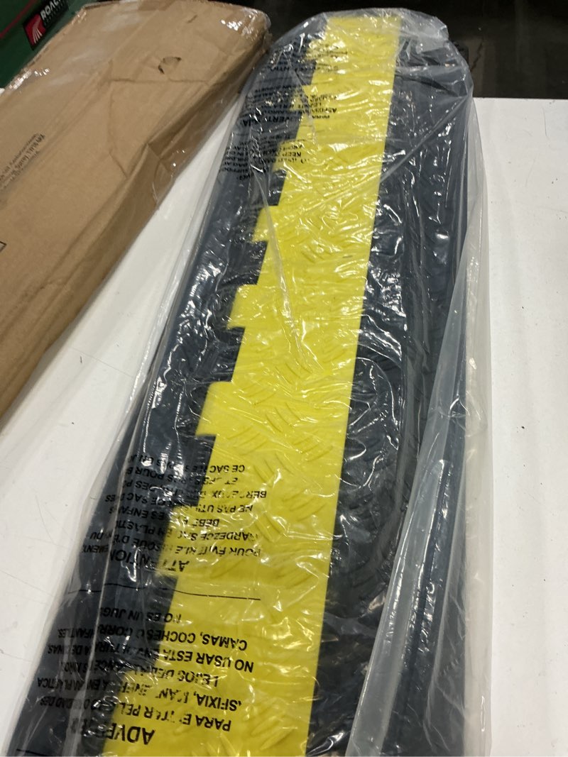 Condition photo showing Good Condition for vevor cable protector ramp, 2 channel, 22000 lbs/axle capacity heavy duty tpu wire cord cover ramp hose protector ramp driveway, traffic speed bump with tpr flip-open top cover, for indoor & outdoor