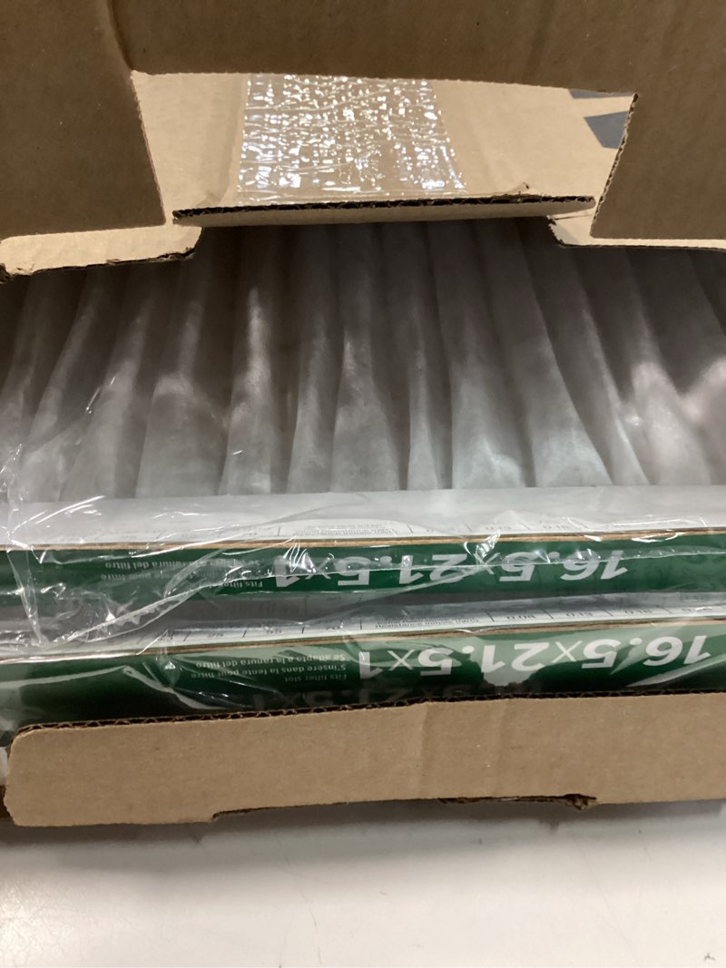 Condition photo showing Good Condition for Filtrete 16.5x21.5x1 AC Furnace Air Filter, MERV 8, MPR 700, Tough on Pollen, Easy on Airflow, 3-Month Pleated 1-Inch Electrostatic Air Cleaning Filter, 4-Pack (Actual Size 16.19 x 21.19 x 0.81 in)