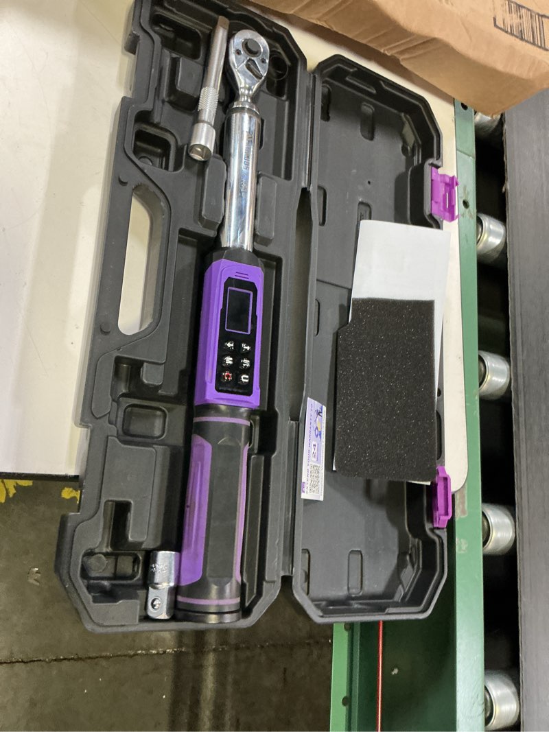 Condition photo showing As Is for anpuds digital torque wrench 1/2 drive, 4.43-295 ft-lb/6-400 nm, 1/2 torque wrench digital with ±1% accuracy, vibration, buzzer led, adjustable electronic torque wrench set for motor car truck 1/2" 4.43-295 ft-lb/6-400 nm(digital)