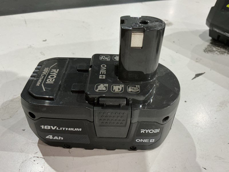 Condition photo showing Good Condition for one+ 18v 4.0 ah lithium-ion battery
