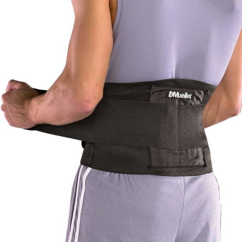 mueller adjustable back brace, black