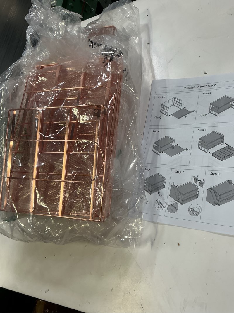 Condition photo showing Good Condition for gianotter 4-tier paper organizer with magazine holder, desk organizers and accessories, cute desk accessories for women, file organizer for office supplies storag(rose gold)