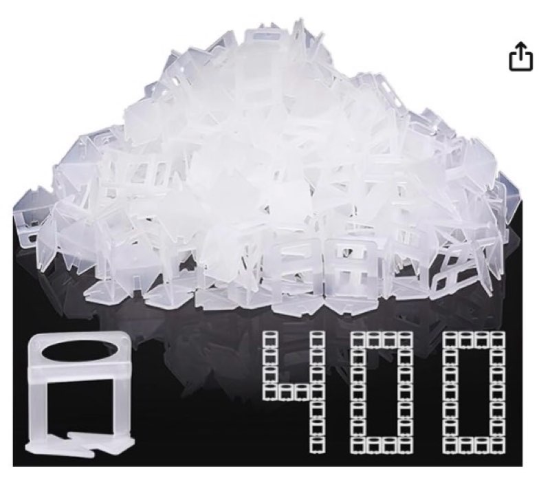 DGSL Tile Leveling System, 400-Piece Tile Spacers Clips 1/16 Inch Tile Tools, Tile Installation Tools for Professional Ceramic Tile and Stone Installation