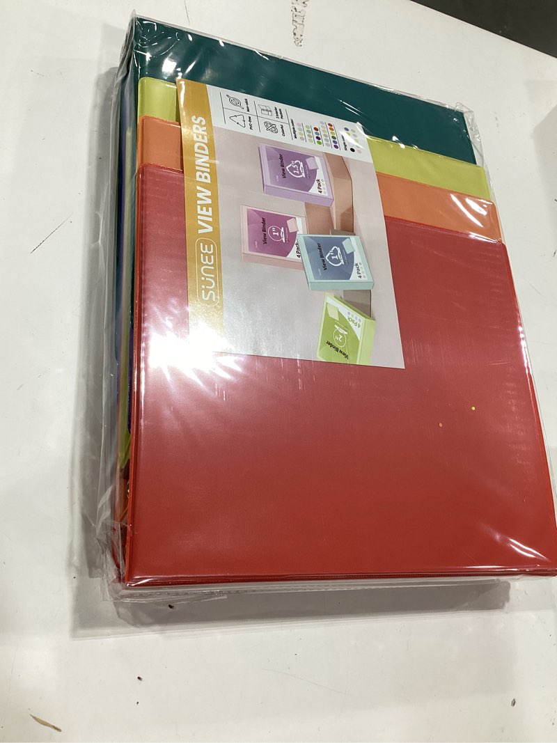 Condition photo showing Good Condition for sunee 1 inch binders 3 ring 6 pack, clear view three ring binders pvc-free (fit 8.5x11 inches) for school binder or office binder supplies, classic 6 colors classic assortment 1 inch