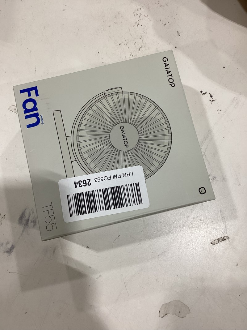 Condition photo showing New/Like New for Gaiatop USB Desk Fan, 5.5 Inch Small Quiet Powerful 3 Speeds 90° Rotate, Personal Mini Portable Desktop Table Fans, Cooling for Home Office Car Travel Indoor Outdoor Pink Purple