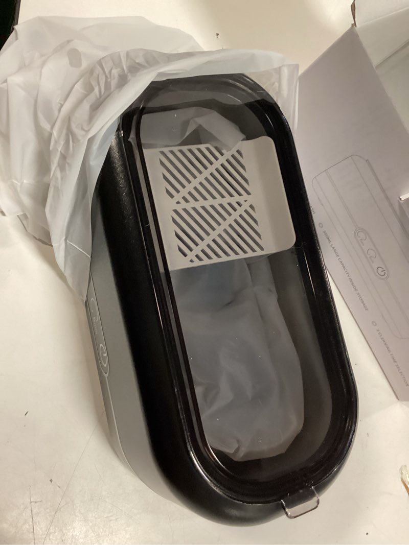 Condition photo showing New/Like New for miorcols ultrasonic jewelry cleaner, 48khz jewelry ultrasonic cleaner machine for all jewelry, glasses, rings, retainers, watch strap, dentures, 304 stainless steel 12oz cleaning pod - matte black