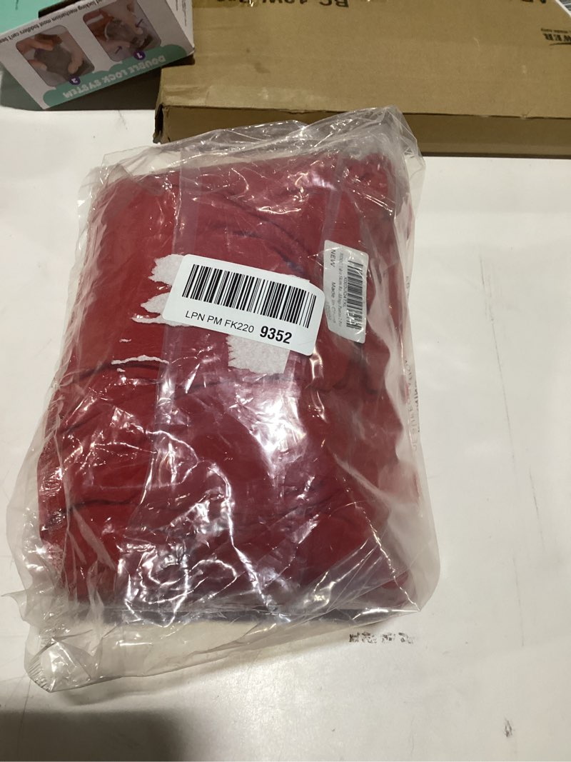 Condition photo showing Good Condition for Table Skirts for Rectangle Tables 6ft - 2 Pack One-Piece Red Tablecloths and Skirt, Wrinkle Resistant Ruffles Elastic Cover for Banquets, Weddings, Events, Parties Red 72" x 30" (Rectangular) 2Pack