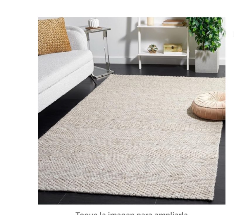 Protectores›Alfombras US$103.75 Entrega GRATIS entre el 17 - 19 de septiembre. Ver detalles Entrega en Florence 41042 - Actualizar ubicación Solo queda(n) 1 en stock (hay más unidades en camino).   Agregar al Carrito   Comprar ahora Enviado por moreNbest Vendido por moreNbest Devoluciones 30-día reintegro/reemplazo Pago Transacción segura   Agregar un plan de protección: Plan de protección de 2 años por US$22.99 Plan de protección de 3 años por US$27.99 Protección completa: Un plan cubre todas las compras pasadas y futuras elegibles por US$16.99 por mes Agregar a la Lista Otros vendedores en Amazon Nuevo (5) desde US$103.75   & Envío GRATIS  SAFAVIEH Marbella Collection - Alfombra de área de 4 x 6 pies, color beige, hecha a mano, ideal para zonas de alto tráfico en sala de estar, dormitorio, comedor (MRB556B-4) Toque la imagen para ampliarla                     2+ SAFAVIEH Marbella Collection - Alfombra de área de 4 x 6 pies, color beige, hecha a mano, ideal para zonas de alto tráfico en sala de estar, dormitorio, comedor (MRB556B-4)
