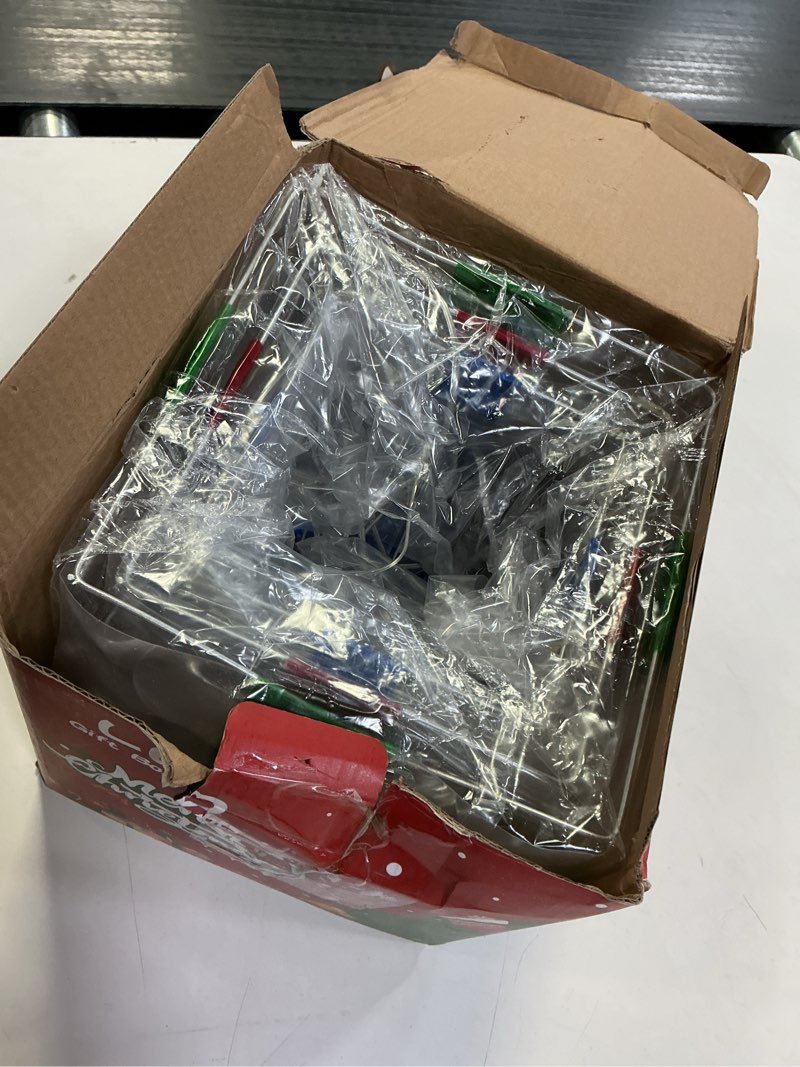 Condition photo showing New/Like New for Set of 3 Christmas Lighted Gift Boxes - 65 LED Pre-Lit, Plug-in Light Up Presents Box - Decor for Christma Tree, Indoor Outdoor Home,Yard, Lawn - Ideal for Christmas, Holiday, Party, Anniversary Blue fluorescent