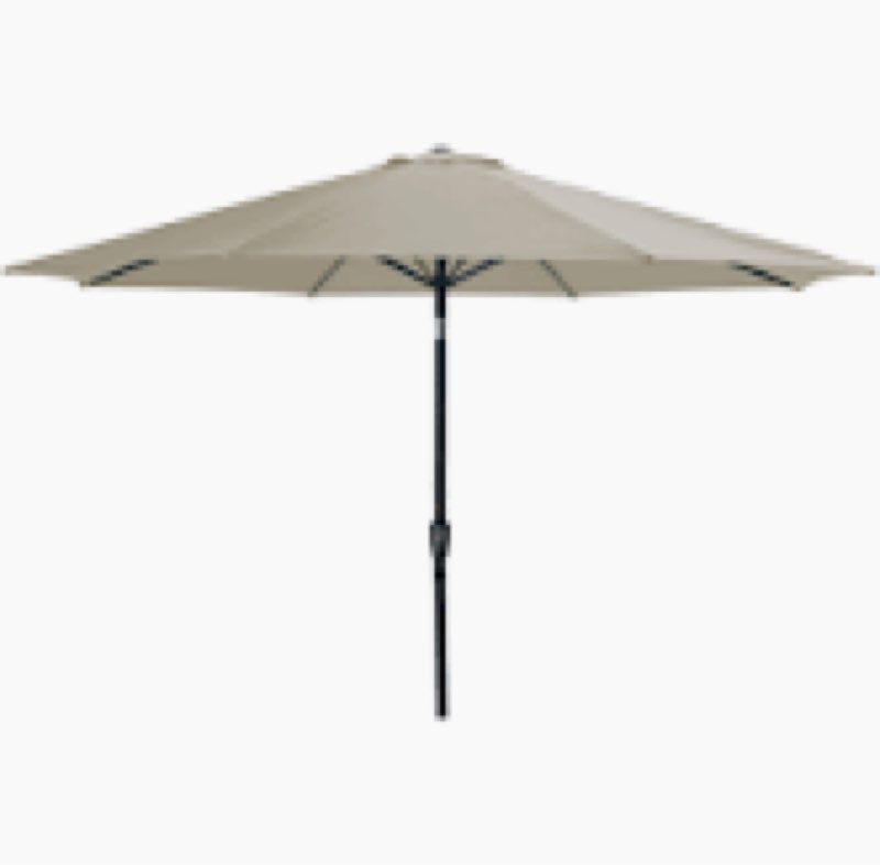 11 ft. market patio umbrella with push button tilt and crank
