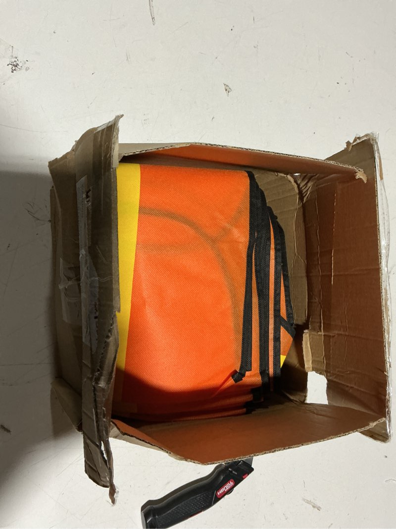 Condition photo showing Good Condition for SATINIOR 24 Pcs Construction Birthday Party Supplies Kid Construction Hat and Vest Worker Costume Kids Role Play Dressing up Orange 17 x 13.7 Inches