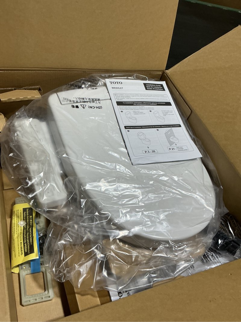 Condition photo showing Good Condition for toto® washlet® s2 electronic bidet toilet seat with instantaneous water heating, premist and ewater+ wand cleaning, round, cotton white - sw3345#01