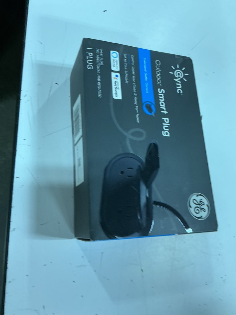 Condition photo showing New/Like New for ge cync outdoor smart plug  weather resistant  works with alexa and google  15 amps