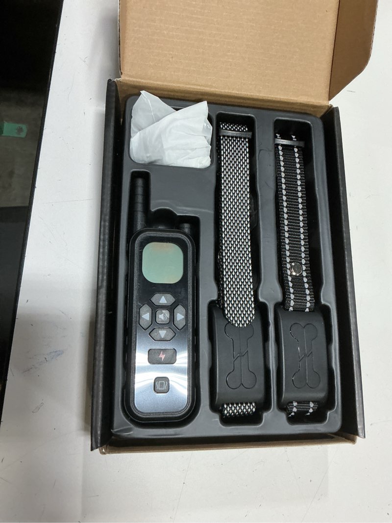 Condition photo showing Good Condition for Wireless Dog Fence, Electric Fence for Dogs,Training Collar with Remote Control 3800FT Range, Portable Dog Perimeter Collar with 3 Training Mode Flash Light & Waterproof Upgrade Black 2 Pack