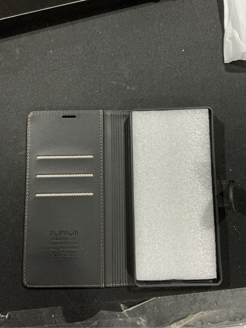 Condition photo showing New/Like New for Wallet Case for Samsung Galaxy S25 Ultra, RFID Blocking Credit Card Holder, PU Leather Folio Flip Kickstand Protective Shockproof Cover for Galaxy S25 Ultra (Black)