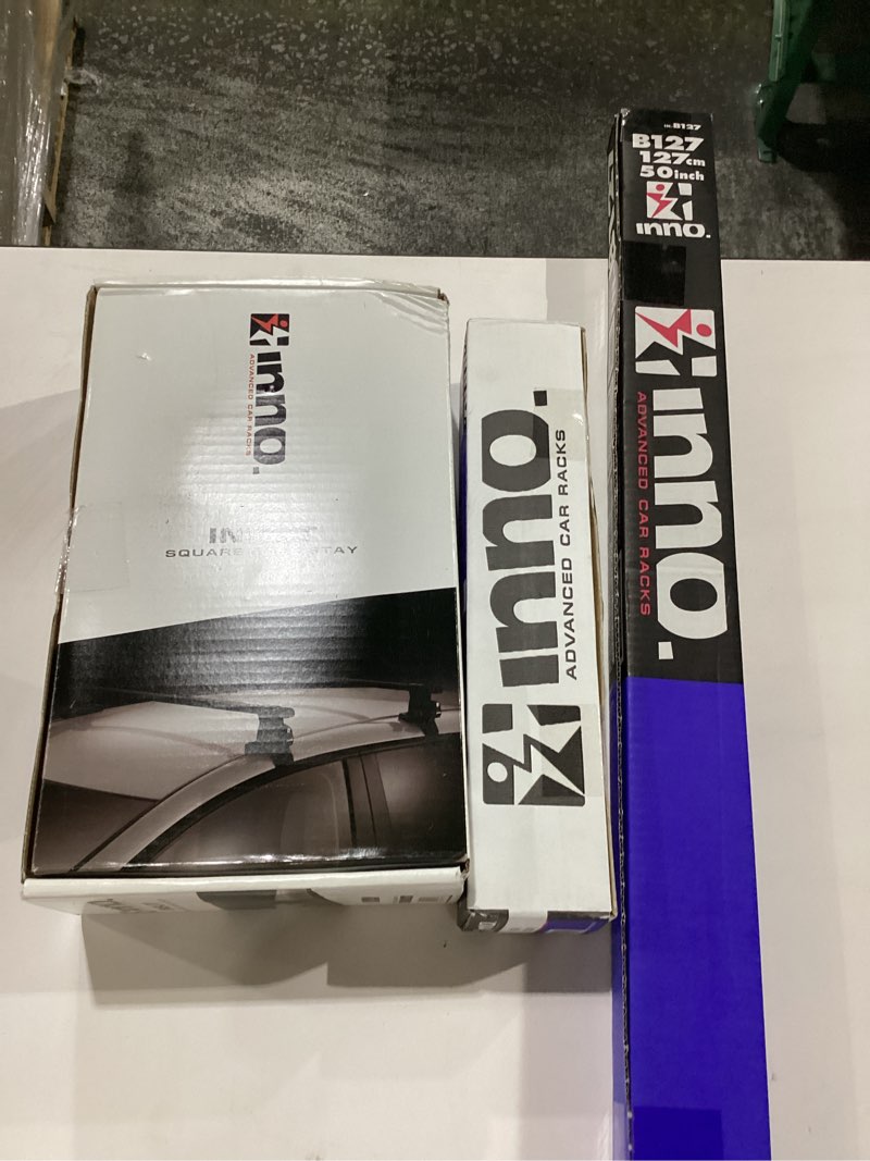 INSUT Square Base Stay car roof rack system, INNO K865 Fit Hooks, Inno B127 50-inch (127 cm) square crossbars