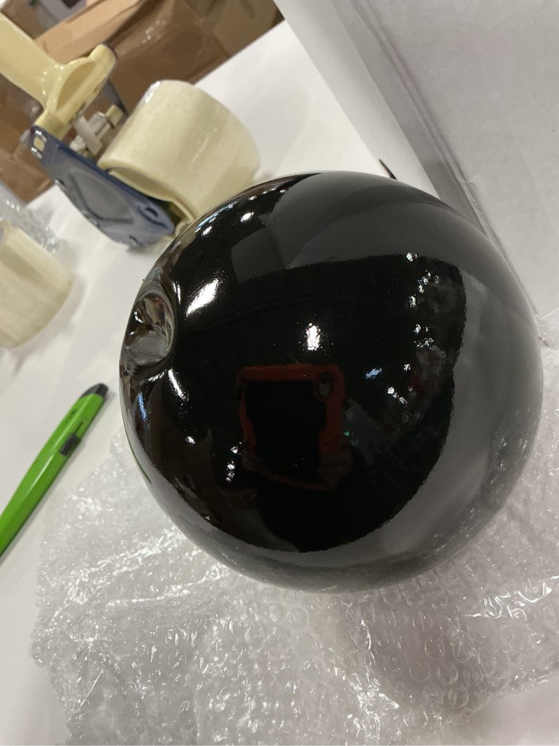 Condition photo showing As Is for 6in Large Christmas Ornaments Shatterproof Christmas Ball Ornaments Giant Hanging Balls MercuryDecorations for Holiday(Black,2pc) Black 6in-2pcs