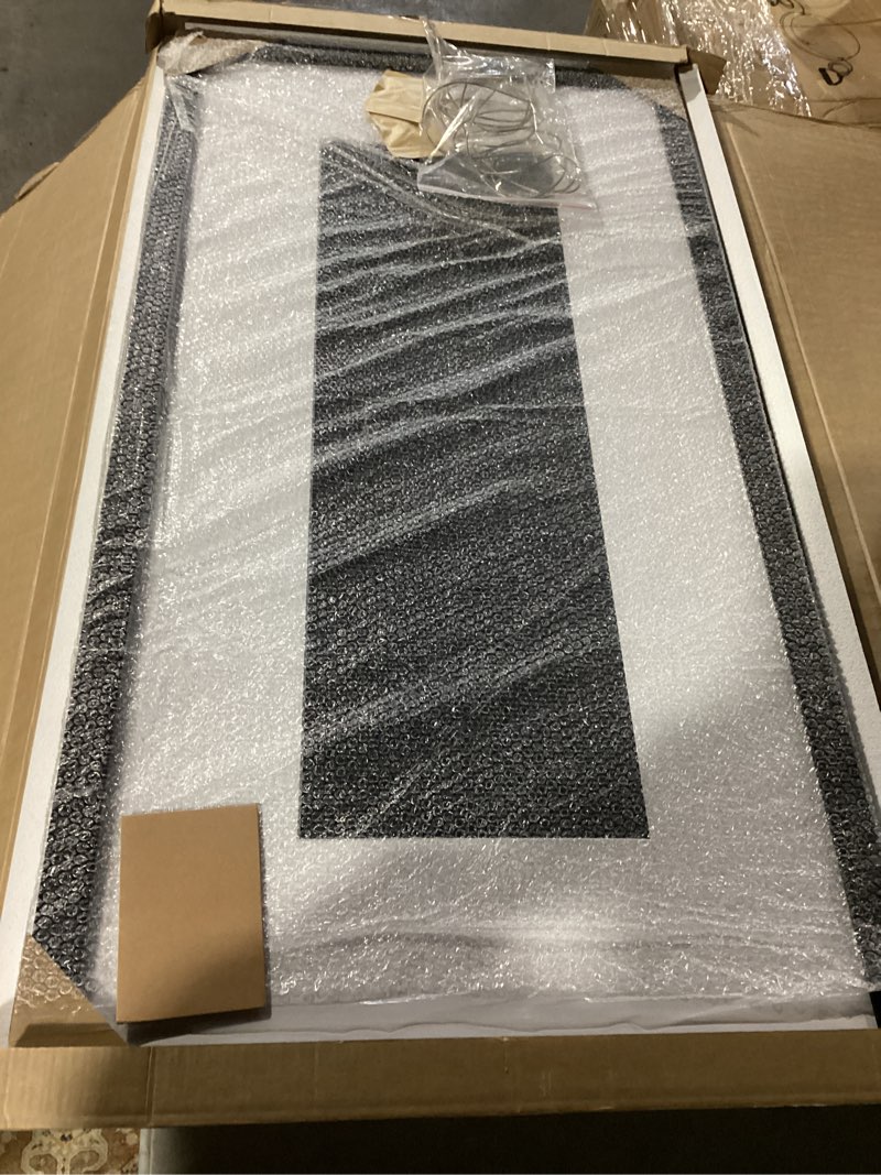 Condition photo showing Good Condition for Frame Amo 24x48 Solid Wood Poster Frame Black, with 11.5x35.5 White Mat Opening for 12x36 Image, 1.5 inch Wide, 1 inch Thick, Acrylic Front, Gallery Grade Black 24x48