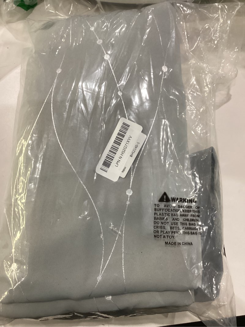 BUHUA 2 Panels Silver Grey Blackout Curtains for Bedroom 52 X 72 Inch Room Darkening - Thermal Insul