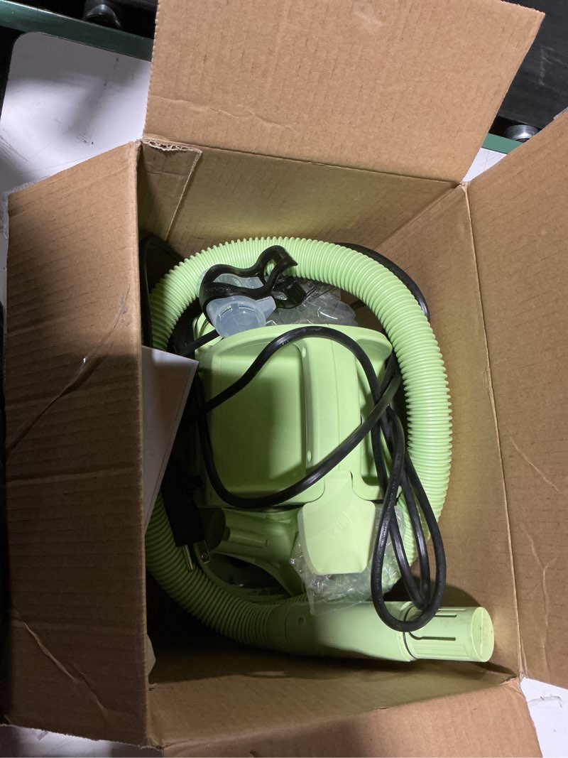 Condition photo showing As Is for bissell little green mini portable carpet and upholstery deep cleaner, car/auto detailer, with hydrorinse self-cleaning tool and 4" tough stain tool, tea green, 4075