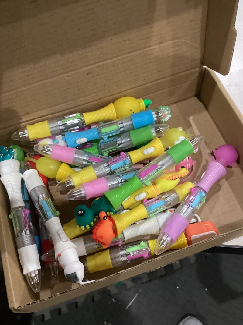Condition photo showing New/Like New for CZWZ 20Pcs Multicolor Pens in One 4-in-1 Cute Pens Bulk for Kids, Ballpoint Pen for Birthdays and Children's Parties, Fun Gifts Assorted Ink Kawaii Pen(Style-2) 20Pcs-Light