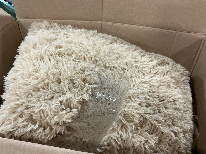 Condition photo showing Good Condition for 8x10 Rug for Living Room, Fluffy Plush Large Beige Area Rugs, Fuzzy Big Shaggy Carpet for Bedroom, Non Slip Furry Shag Carpets for Kids Room Nursery Dorm Home Decor Aesthetic 8' x 10' Beige
