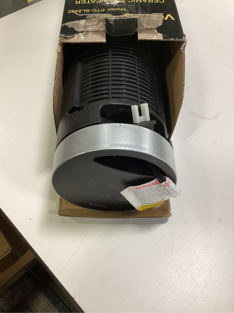 Condition photo showing As Is for Space Heater for Indoor Use with Remote - 70° Oscillating Tower Electric Heater, 24 Inchs, 12H Timer, 1500W Quiet PTC Ceramic Heating with Thermostat, Fast Safety Heat for Office, Home, Bedroom