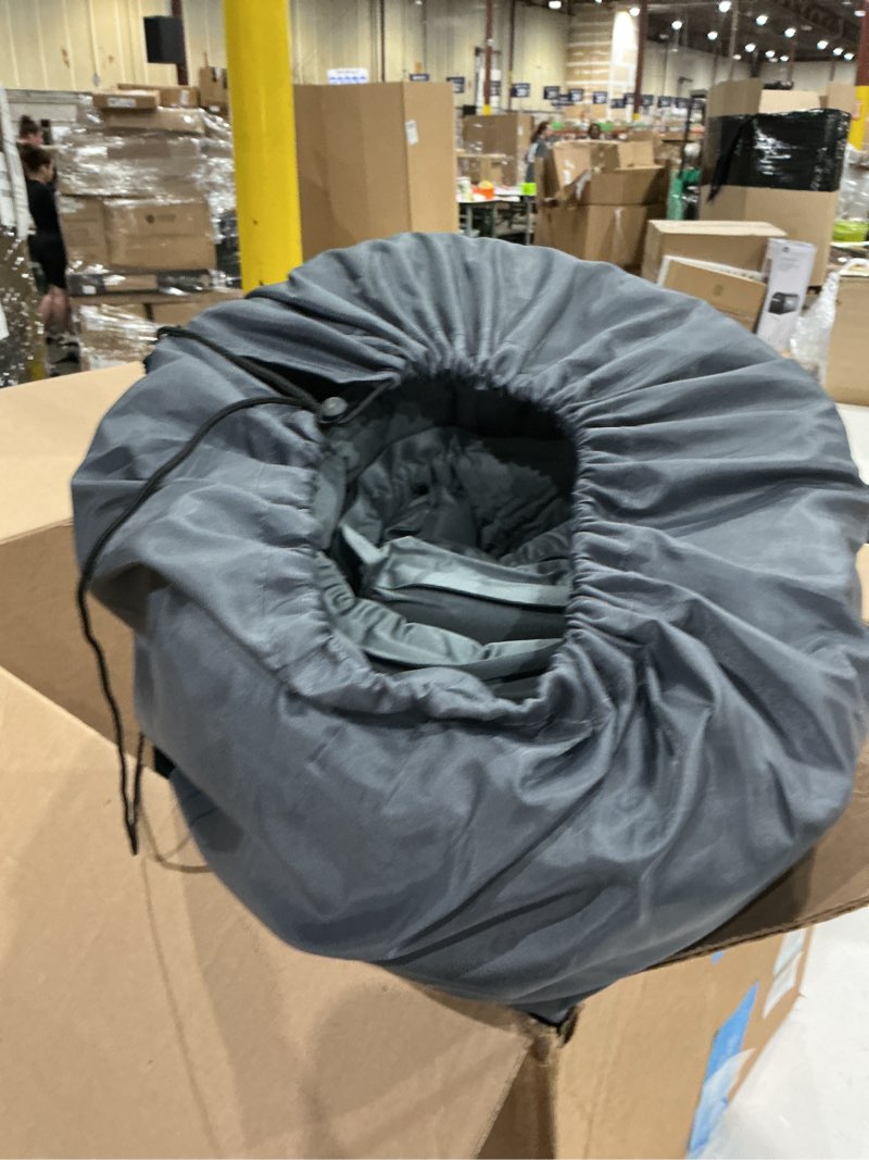 Condition photo showing As Is for elegear cumbrex™ self inflating sleeping pad, built-in electric pump 3.15" ultra-thick memory foam camping mattress pad with pillow double sleeping pad for camping r-value 9.5 foam camp pad for travel dark grey full