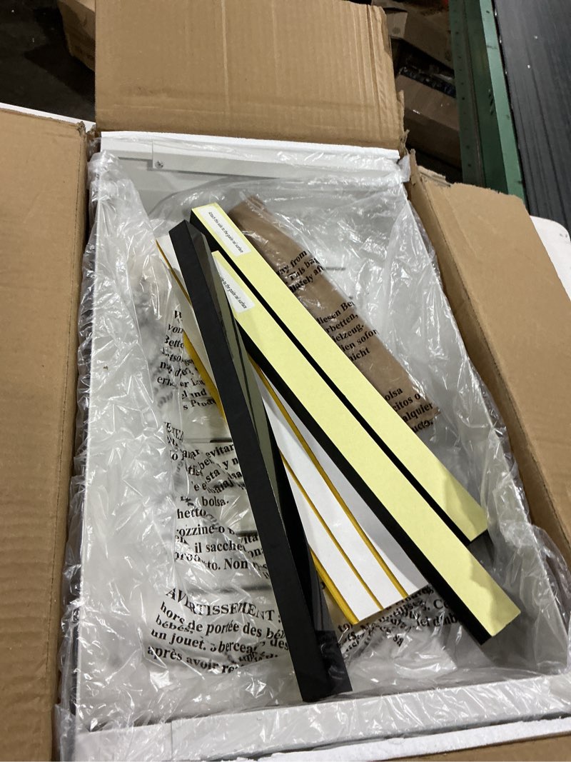 Condition photo showing As Is for Pull out Cabinet Organizer, 2-pack, Expandable(12"-20") Heavy Duty Slide out Drawers Fixed with Adhesive Nano Film for Pots, Roll out Shelf Storage for Kitchen Base Cabinet Organization(3 Rails) White 21"D×12"-20"W(2 Pack)