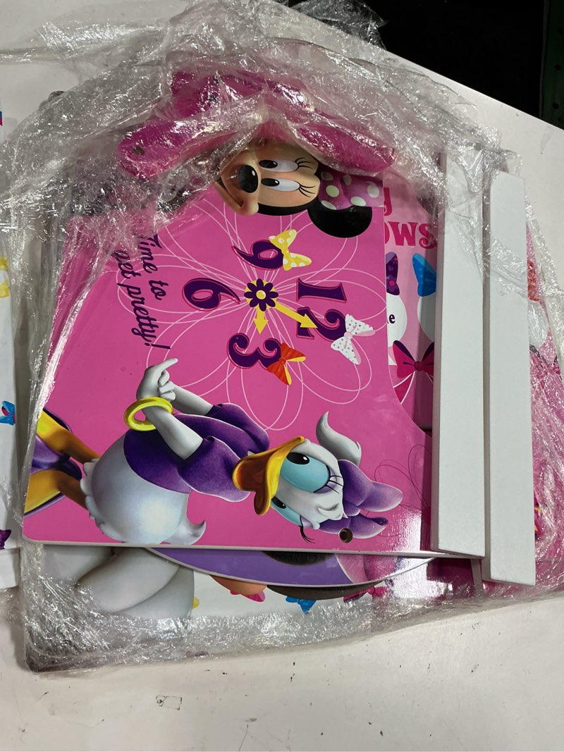 Condition photo showing As Is for delta children chair desk with storage bin, disney minnie mouse