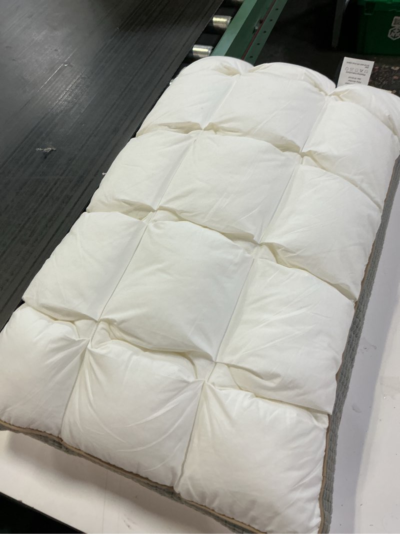 Condition photo showing As Is for your moon soft pillow queen for sleeping, super soft support down alternative pillow, 100% cotton shell luxury comfy fluffy bed pillows for sleep(white) white queen (pack of 1)