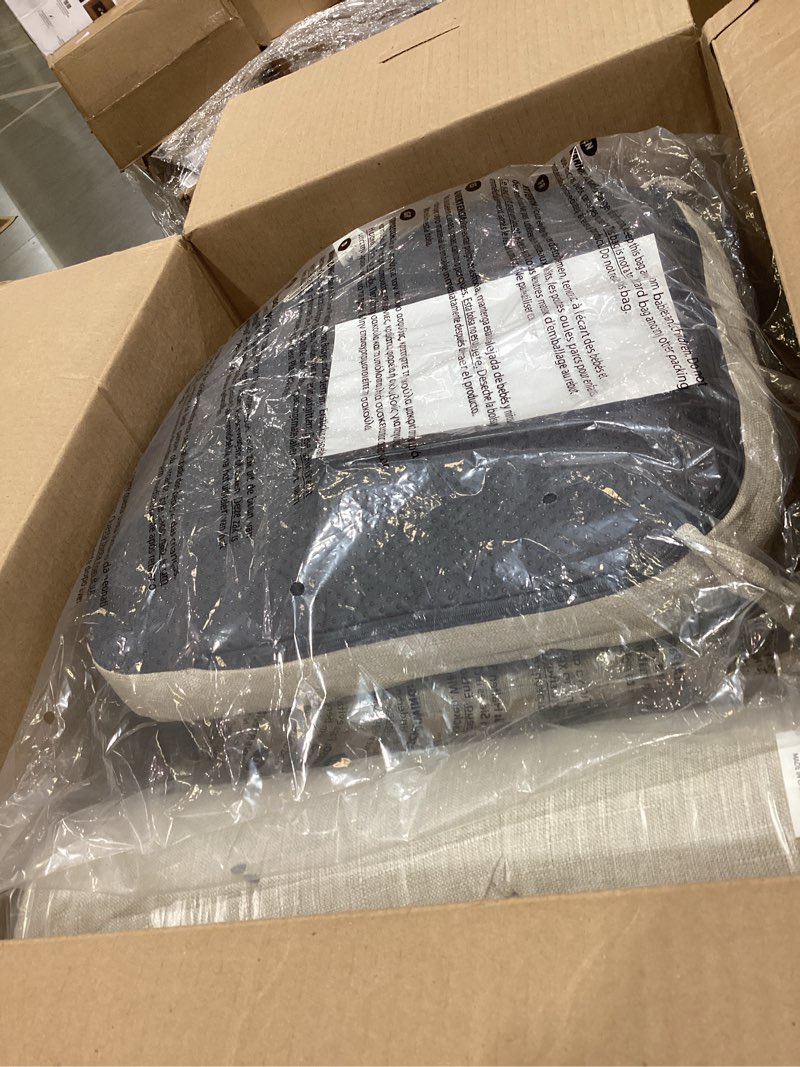 Condition photo showing As Is for Chair Cushions, Memory Foam Dining Chair Cushions, Tufted Indoor Chair Pads, Set of 4, 16.5' x 16.5' x 3.5', Beige Beige Pack of 4