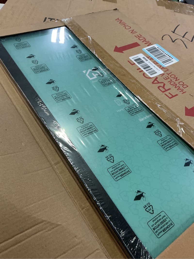 Condition photo showing New/Like New for lavie home 13 x 20 picture frame, 13x20 poster frame with high definition plexiglass, horizontal or vertical wall gallery poster frames suitable for photos, artworks, posters, black 1pc 13x20 black