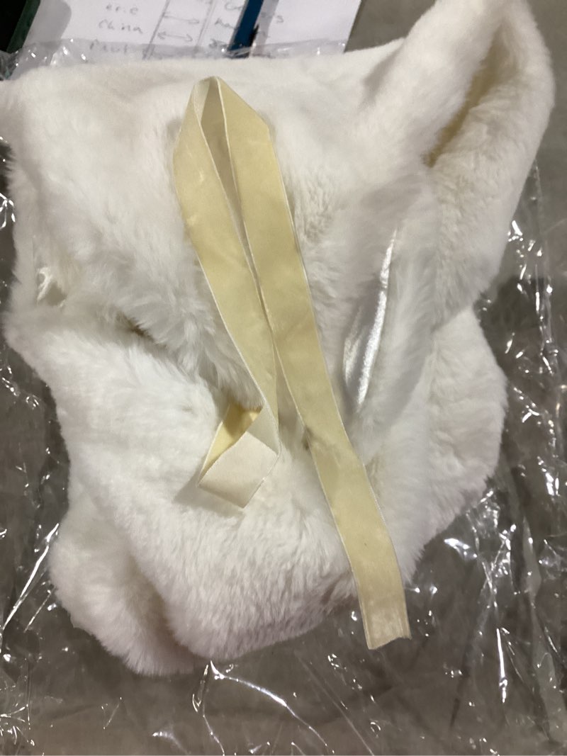 Condition photo showing New/Like New for Olbye Women's Faux Fur Wraps Wedding Fur Shawls Wraps 1920 Fur Stoles Bridal Mink Fur Wrap for Women and Girls (White)