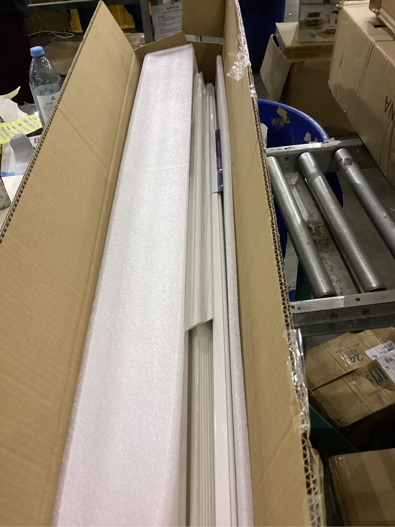 Condition photo showing New/Like New for Art3dwallpanels Pre-Cut Wall Molding Set of 6 pcs, Ready-to-Assemble Wainscoting Panels for Interior Wall Décor Living Room Bedroom Accent Wall - Installed with Glue, 3 Top 3 Bottom White: Style 4
