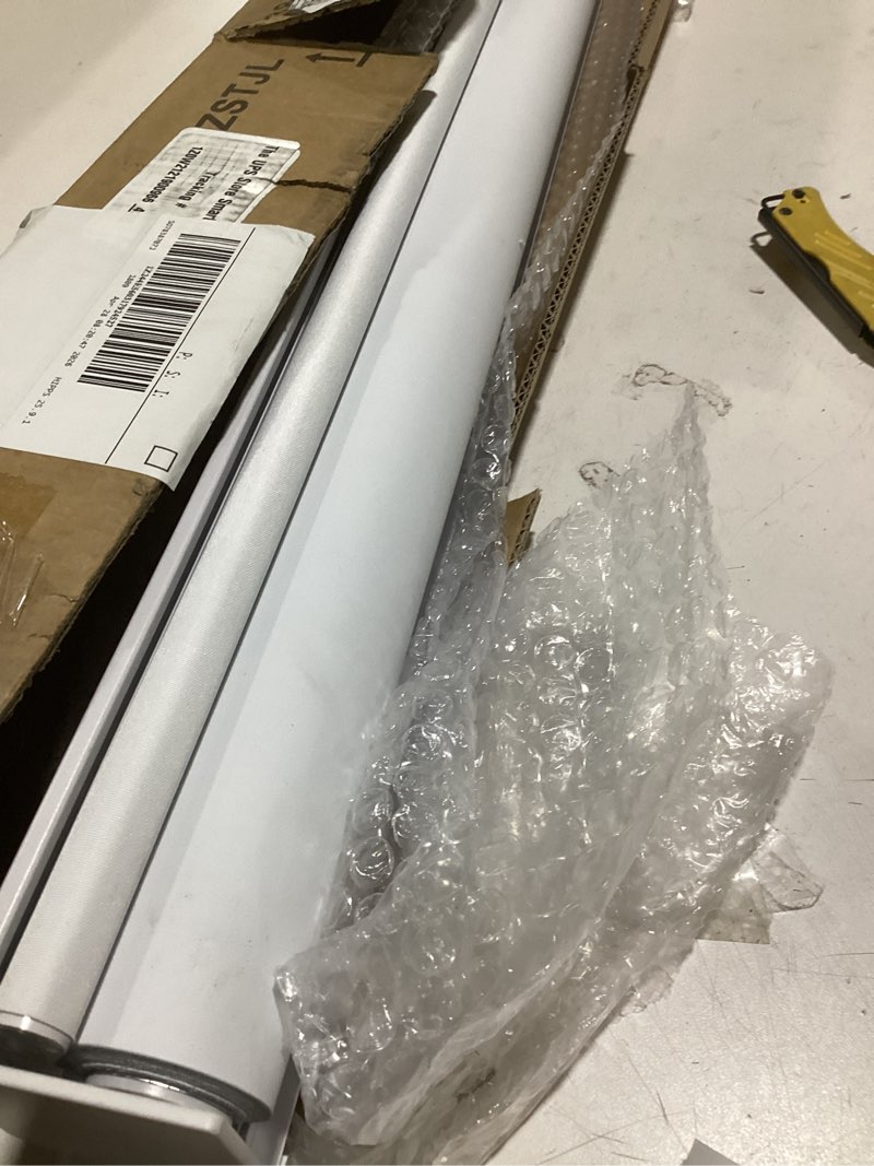 Condition photo showing Good Condition for blackout roller shades blinds cordless for windows pull down room darkening door blinds with thermal insulated easy to install for living room,bedroom,home,office bathroom white 23" w x 72" h 23"w x 72"h white