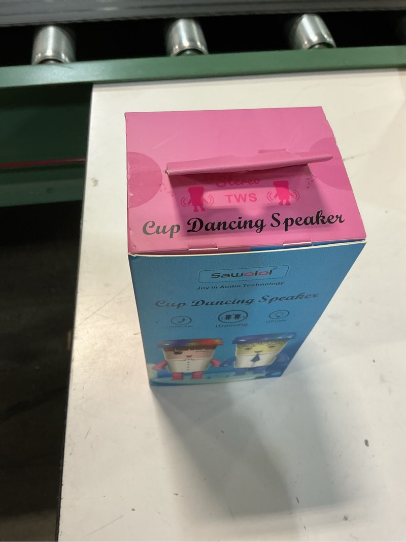 Condition photo showing New/Like New for bluetooth wireless kids speakers: a dancing swing music player mini speaker with tws pairing and rgb light for gifts for teen sweet girls trendy stuff for cute room decor (pink)