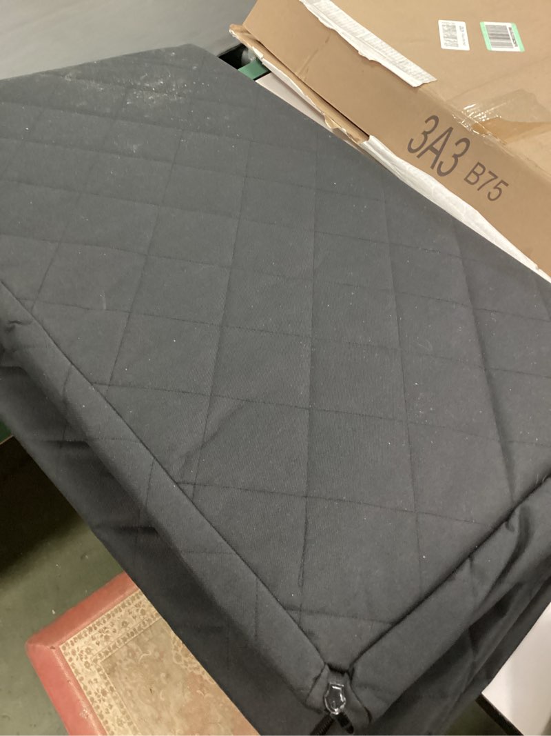 Condition photo showing As Is for Convertible Back Seat Extender for Dogs, Foldable 400lbs Hard Bottom Dog Car Seat Cover for Back Seat, Waterproof Dog Hammock Bed Backseat Cover for Dogs in Car SUV Truck Pet Seat Cover Black M M Black
