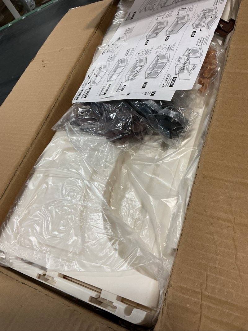 Condition photo showing Good Condition for 217qt stackable storage bins with lids & rack, 5 tier large capacity foldable storage cabinet, clear collapsible pantry organizer for home, kitchen, bathroom, dorm, office, clear 5 tier 43.5qt clear