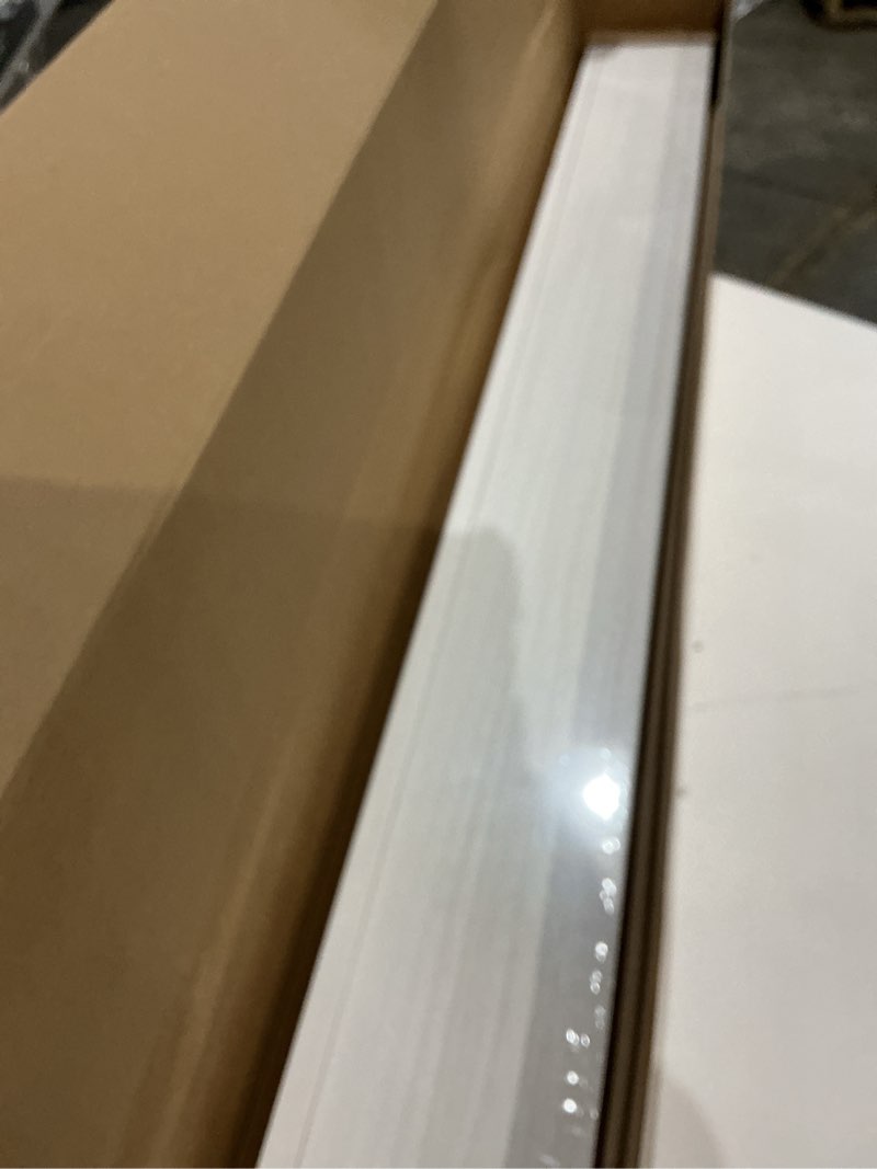 Condition photo showing Good Condition for forbena 48 inch floating shelves for wall set of 4, large white picture ledge shelf for living room photo frames, extra long wood wall shelves with lip for bedroom hallway office nursery kids books 48 inch white