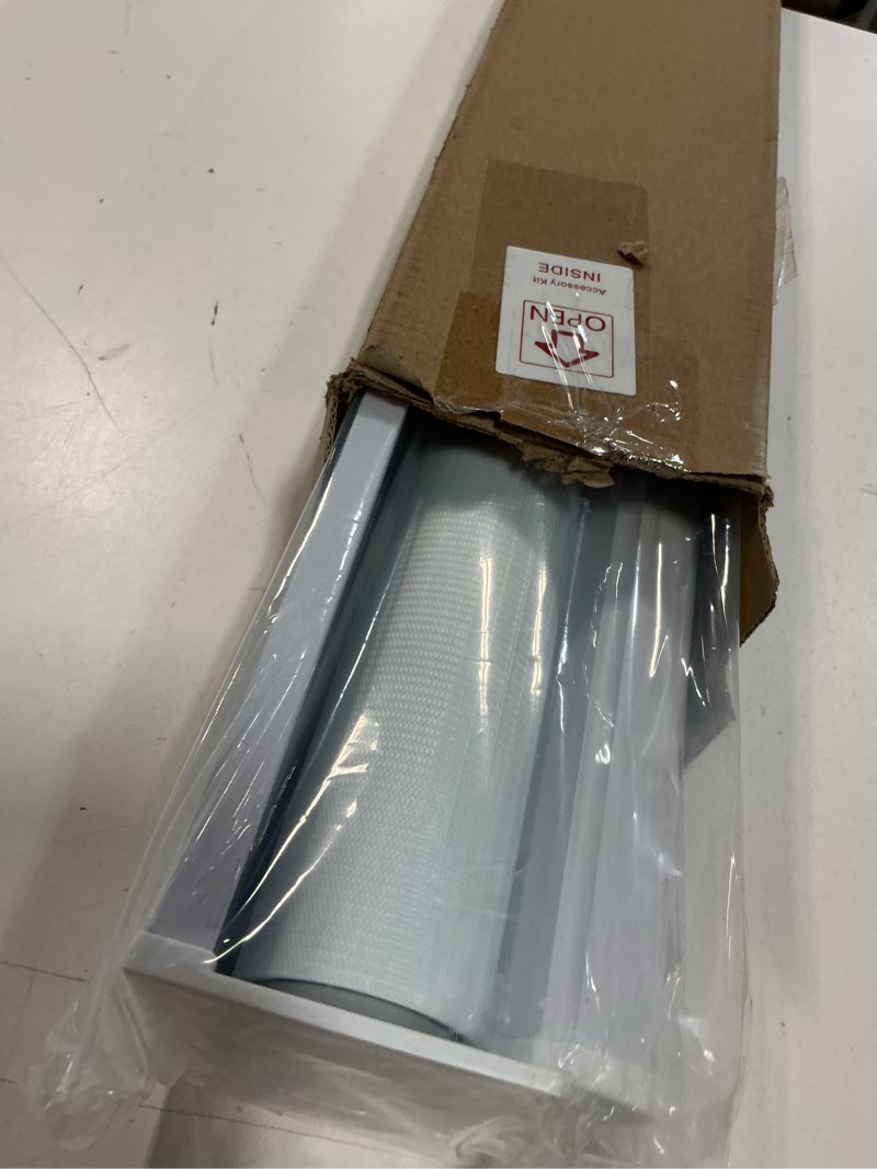 Condition photo showing Good Condition for joydeco cordless zebra blinds (pro), dual layer light control zebra blinds for windows, light-proof aluminum cover, free-stop roller shades for home & office (white, 15" w x 48" h) white 15"w x 48"h