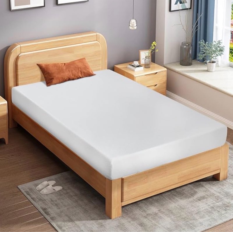 twin mattress, 8 inch gel memory foam mattress for cool sleep & pressure relief, medium firm single twin mattress for kids, bed-in-a-box, certipur-us certified